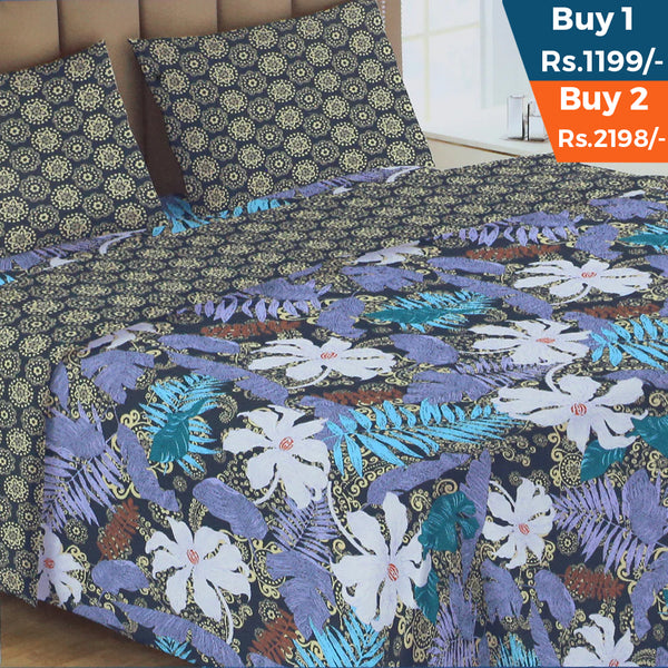 Printed Double Bed Sheet - AA7