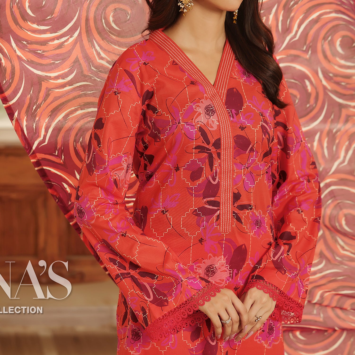 Sufinas By VS Textile Lawn Printed Unstitched 3 Pec Suit - 1142, Women, 3Pcs Shalwar Suit, VS Textile, Chase Value