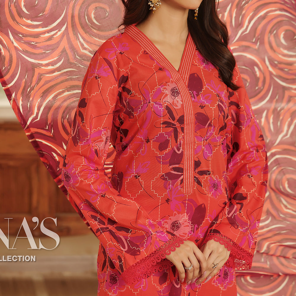 Sufinas By VS Textile Lawn Printed Unstitched 3 Pec Suit - 1142, Women, 3Pcs Shalwar Suit, VS Textile, Chase Value