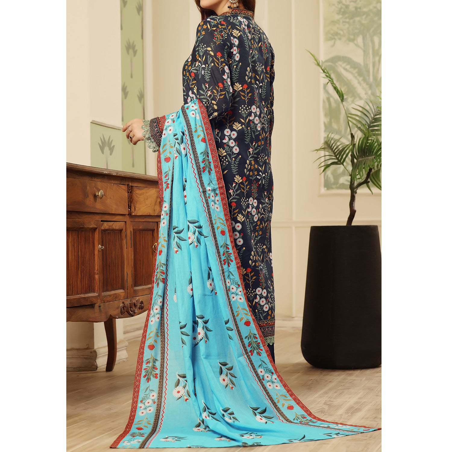Sufinas By VS Textile Lawn Printed Unstitched 3 Pec Suit - 1145, Women, 3Pcs Shalwar Suit, VS Textile, Chase Value