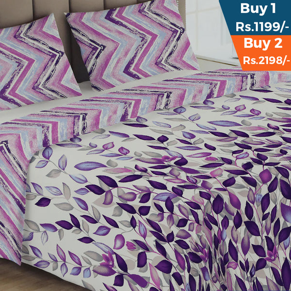 Printed Double Bed Sheet - AA1