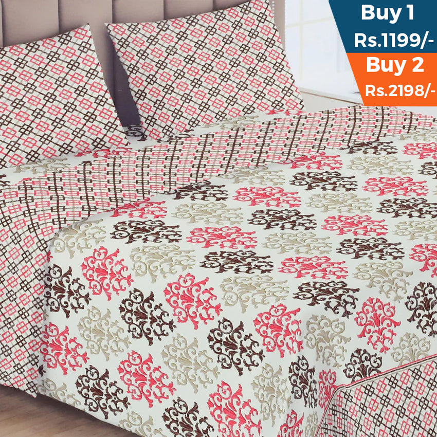 Printed Double Bed Sheet - AA11