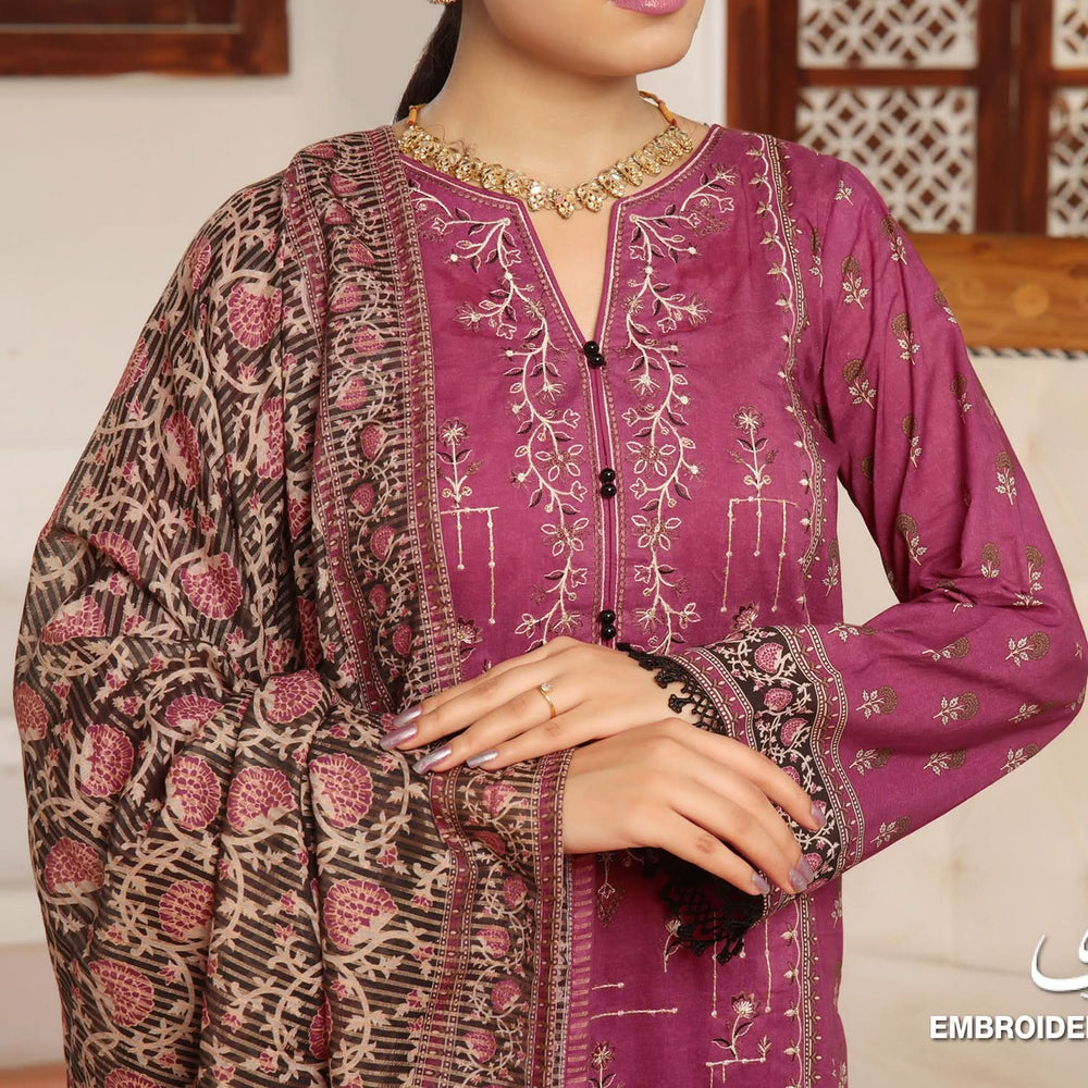 MISRI Embroidered Lawn By VS Textile 3-Piecs Unstitched Suit - 470, Women, 3Pcs Shalwar Suit, VS Textile, Chase Value