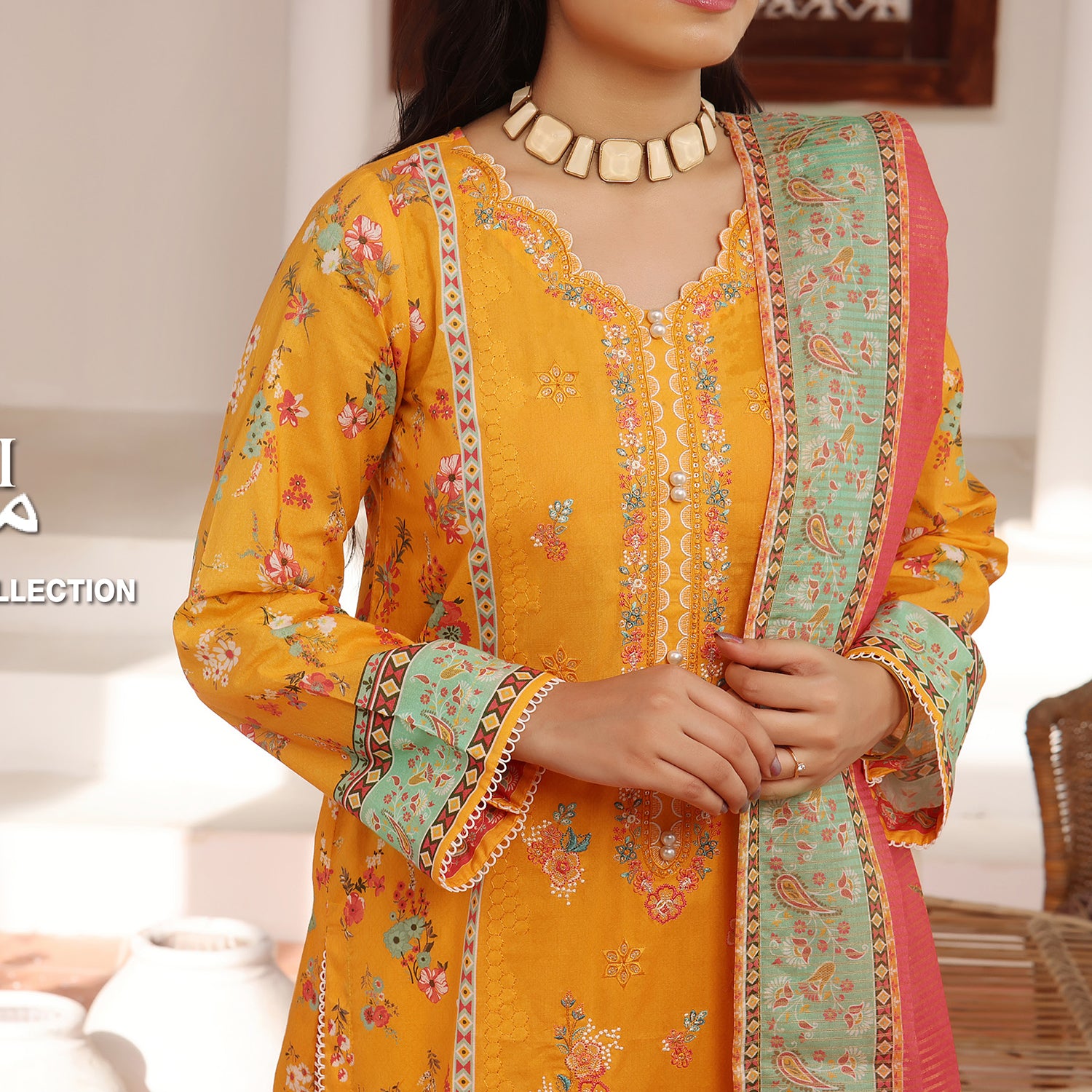 MISRI Embroidered Lawn By VS Textile 3-Piecs Unstitched Suit - 471, Women, 3Pcs Shalwar Suit, VS Textile, Chase Value