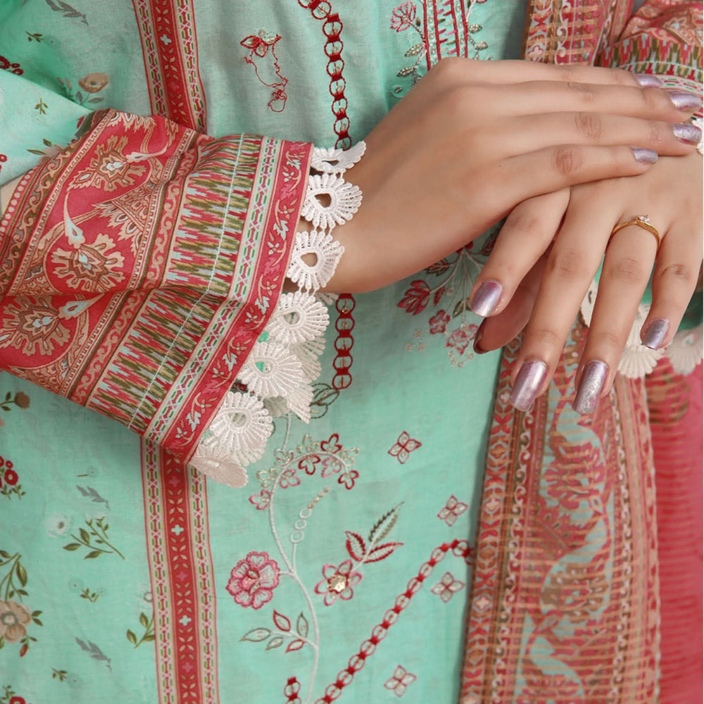 MISRI Embroidered Lawn By VS Textile 3-Piecs Unstitched Suit - 472, Women, 3Pcs Shalwar Suit, VS Textile, Chase Value