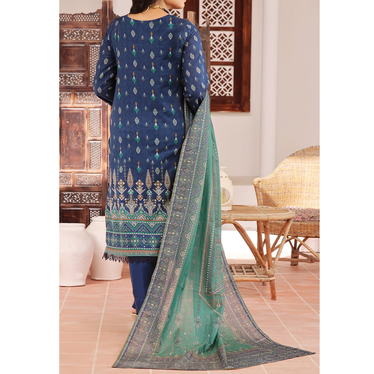 MISRI Embroidered Lawn By VS Textile 3-Piecs Unstitched Suit - 473, Women, 3Pcs Shalwar Suit, VS Textile, Chase Value