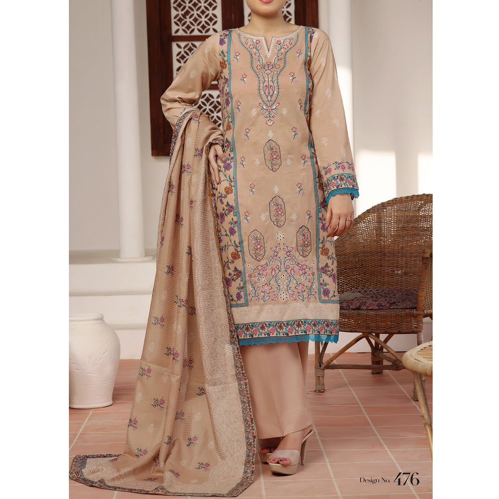 MISRI Embroidered Lawn By VS Textile 3-Piecs Unstitched Suit - 476, Women, 3Pcs Shalwar Suit, VS Textile, Chase Value
