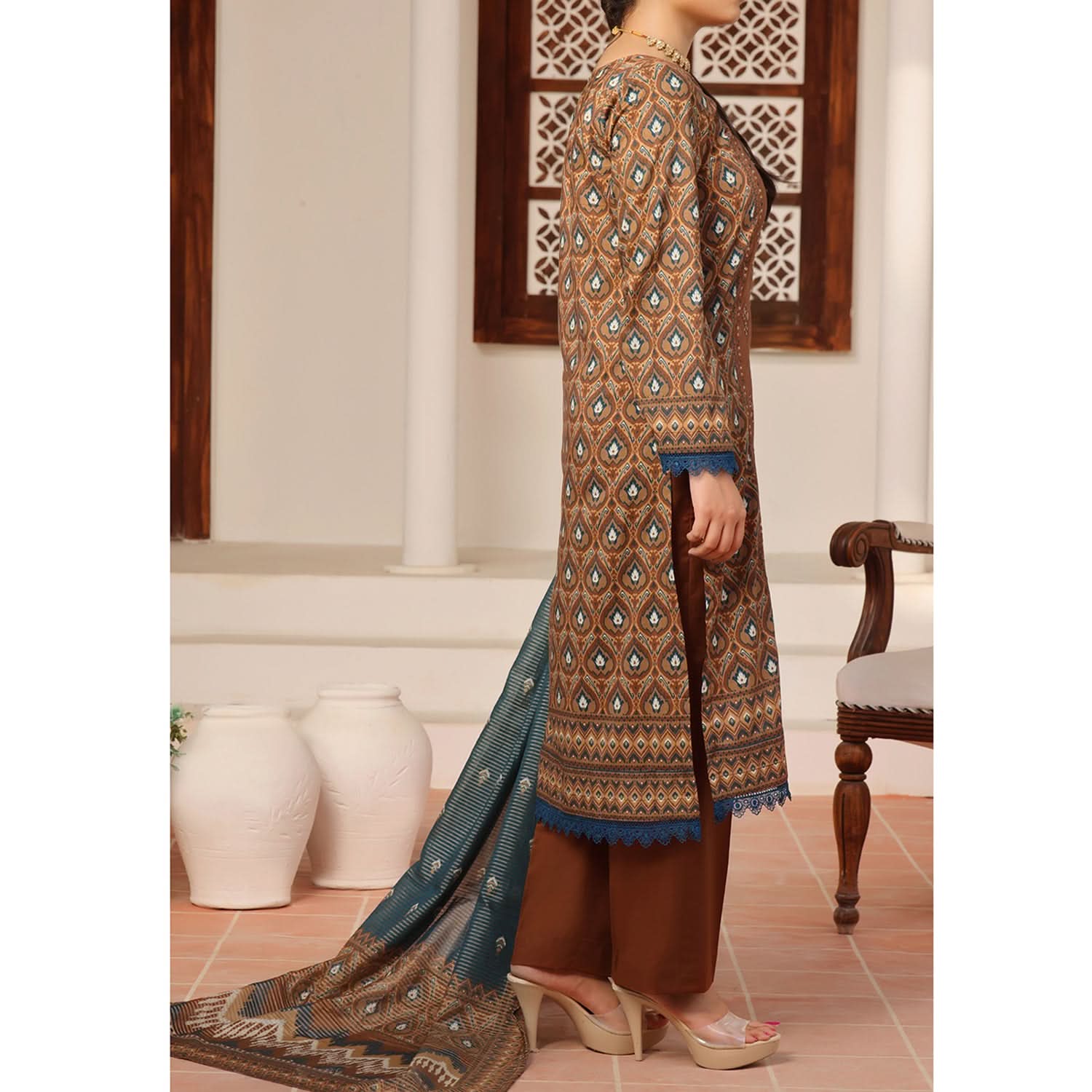 MISRI Embroidered Lawn By VS Textile 3-Piecs Unstitched Suit - 478, Women, 3Pcs Shalwar Suit, VS Textile, Chase Value