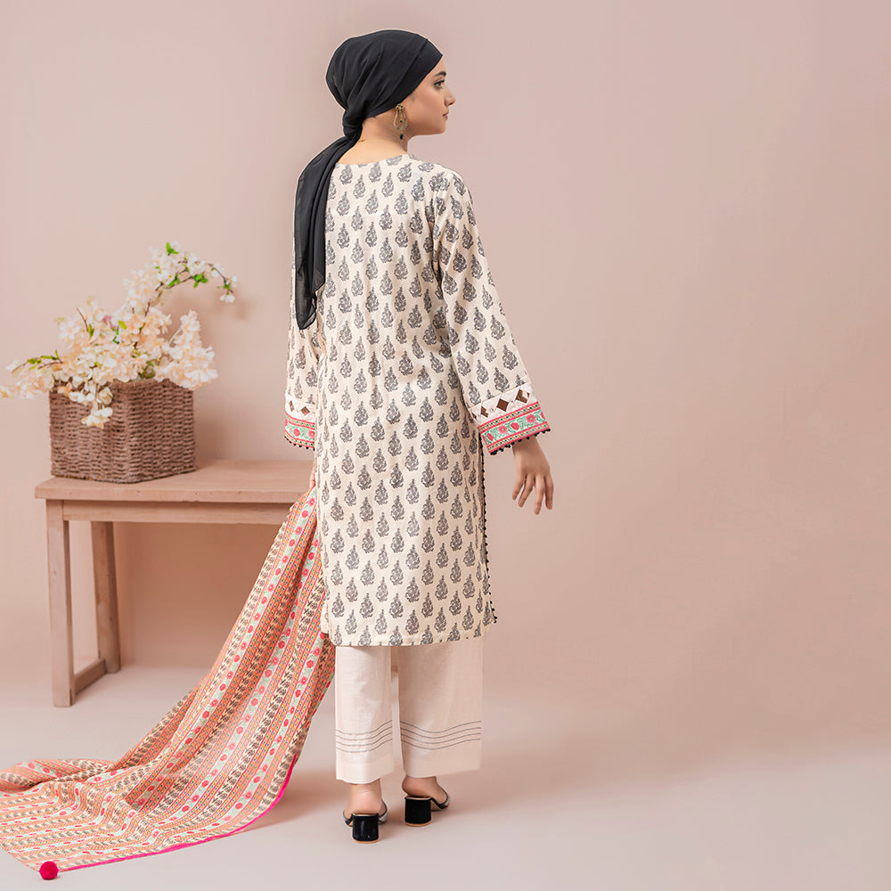 Eminent Embroidered Lawn Digital Printed 3 Piece Suit - S24LPE3P01, Women, Unstitched Kurti, Eminent, Chase Value