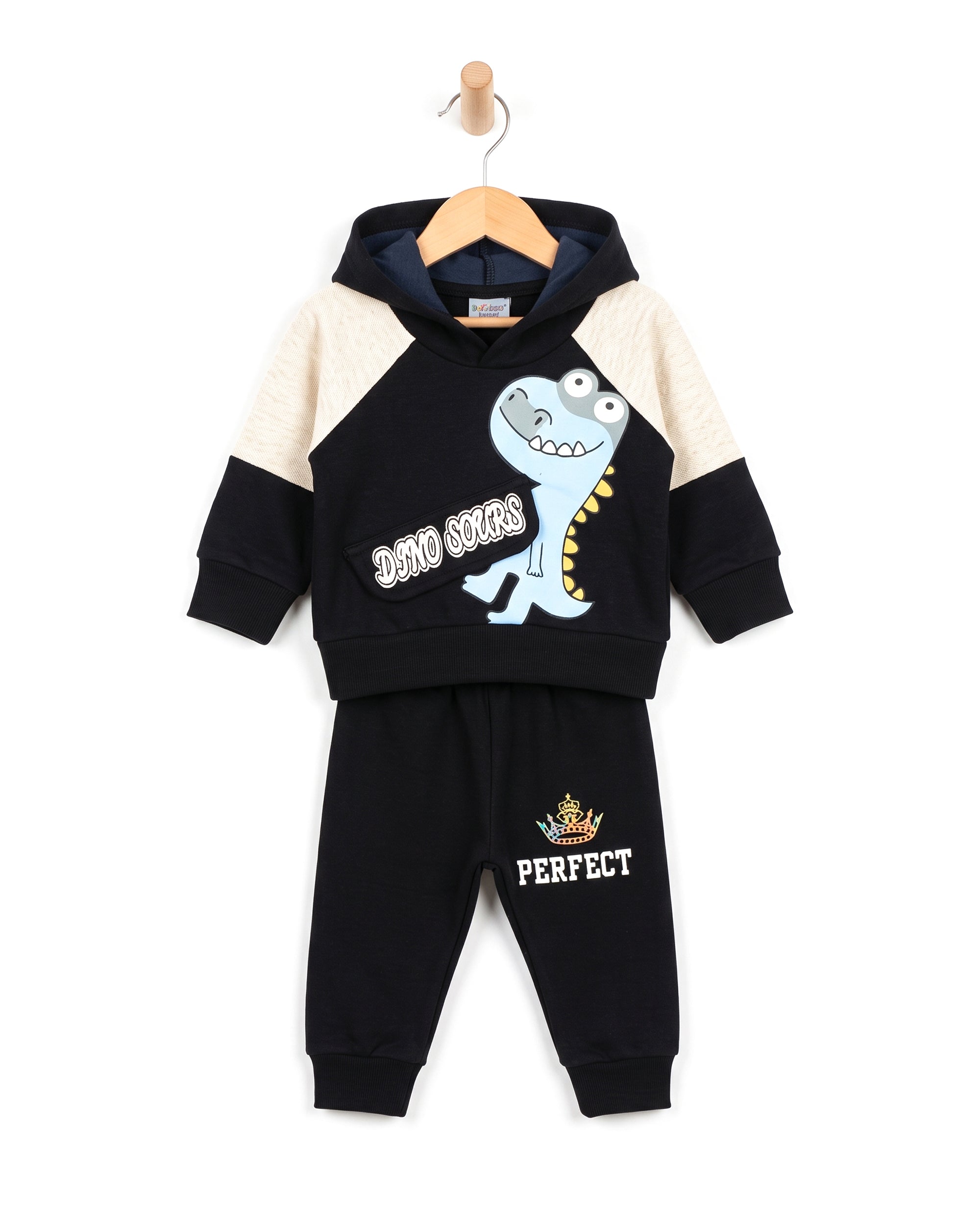 Valuables Newborn Boys Hooded Suit