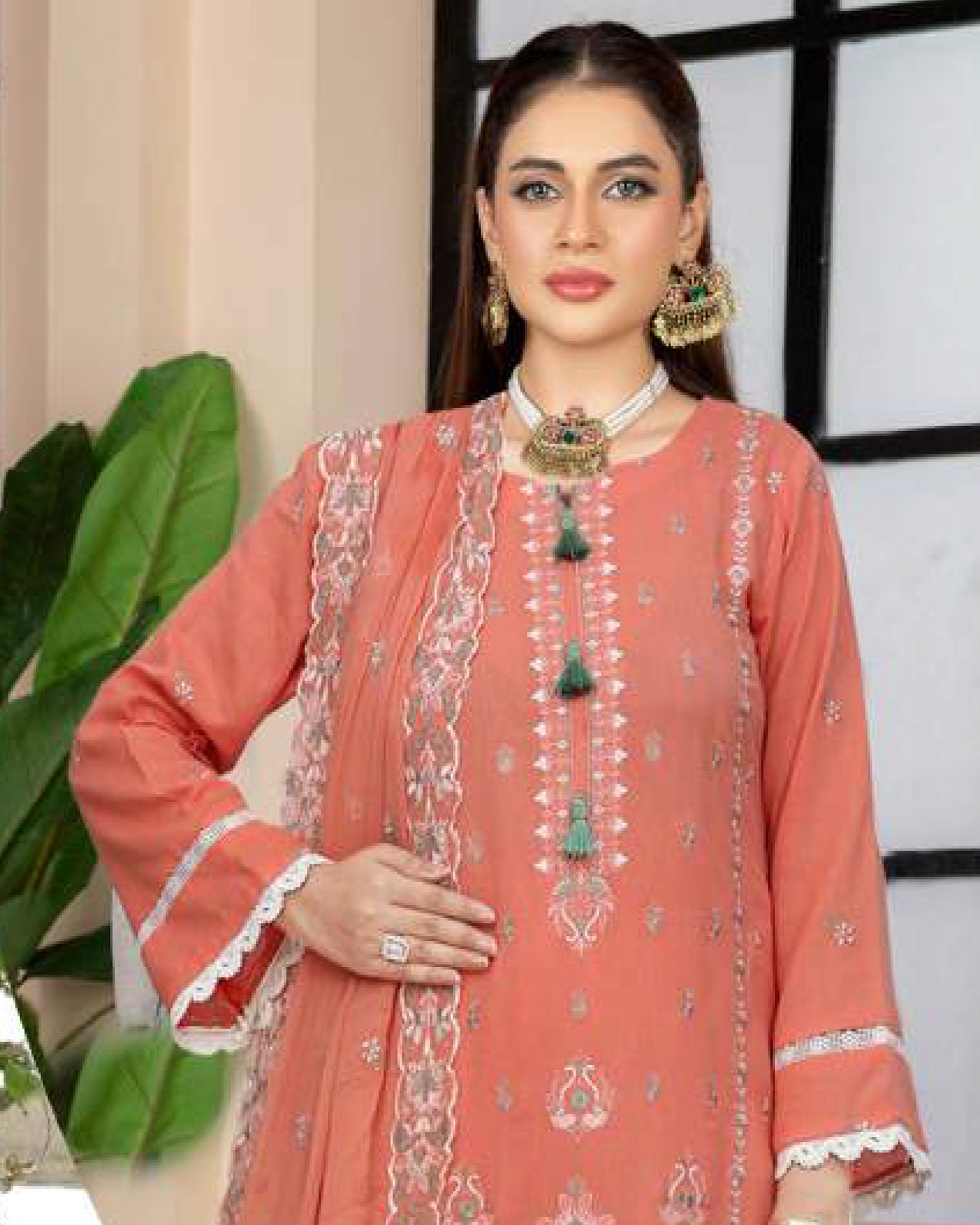 Noor Jahan Maha Noor Karandi Luxury Embroidered Suit with Dupatta - 4, Women, 3Pcs Shalwar Suit, Chase Value, Chase Value