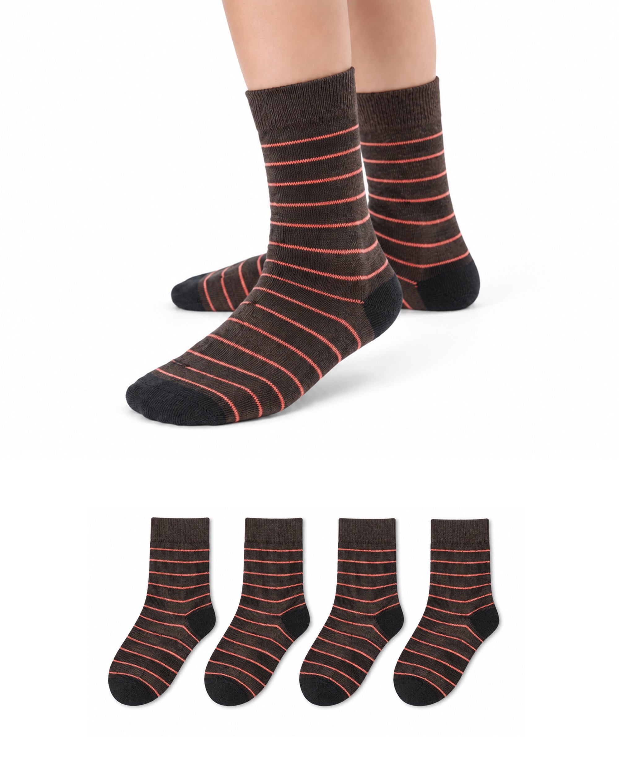 Valuables Boys Printed Lycra Socks - 4 Pc