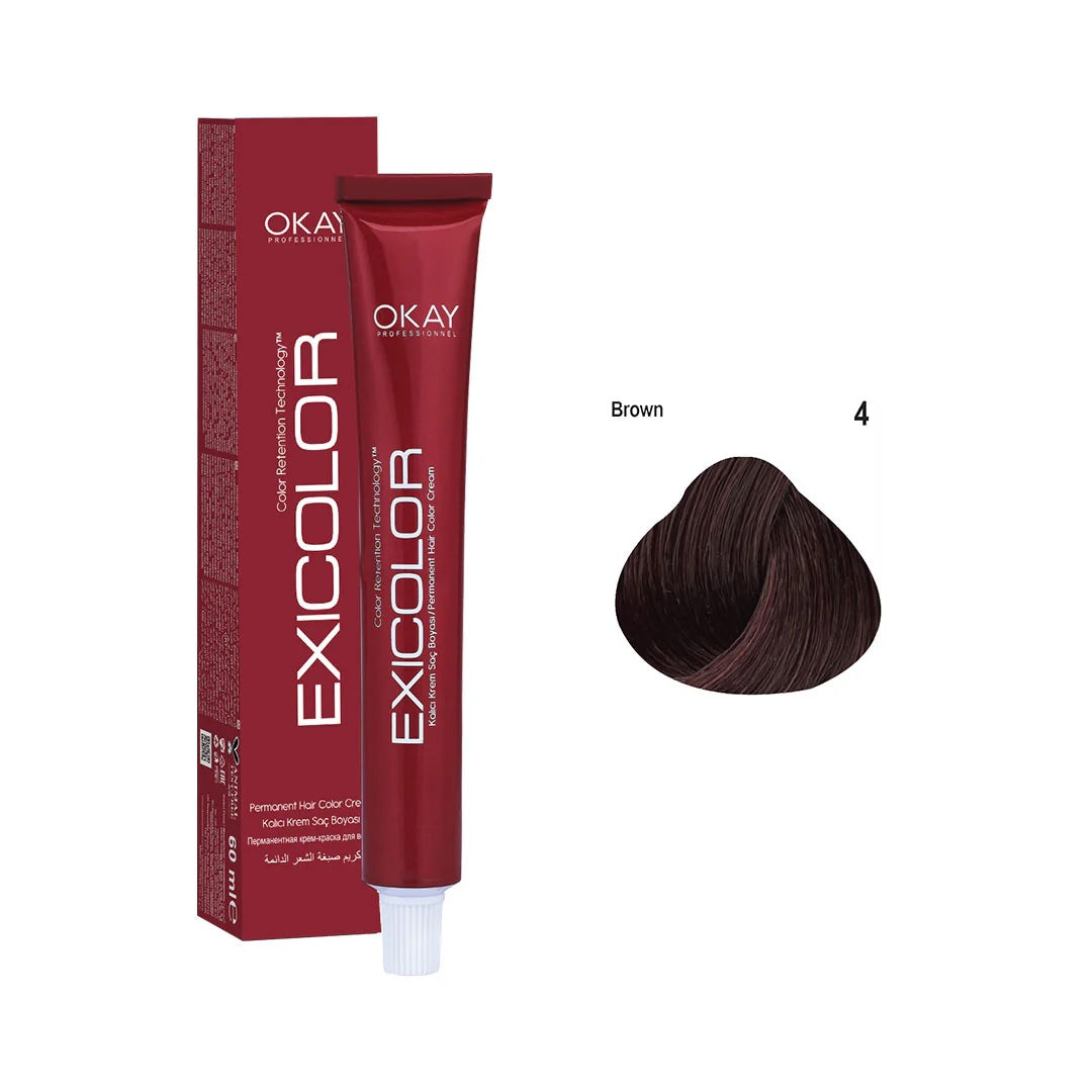 Exicolor Permanent Hair Color Cream 60ml - 39 Shades, Hair Color, Exicolor, Chase Value