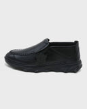 Eminent Black Casual Loafers for Men – Textured Faux Leather, Men's Casual Shoes, Eminent, Chase Value