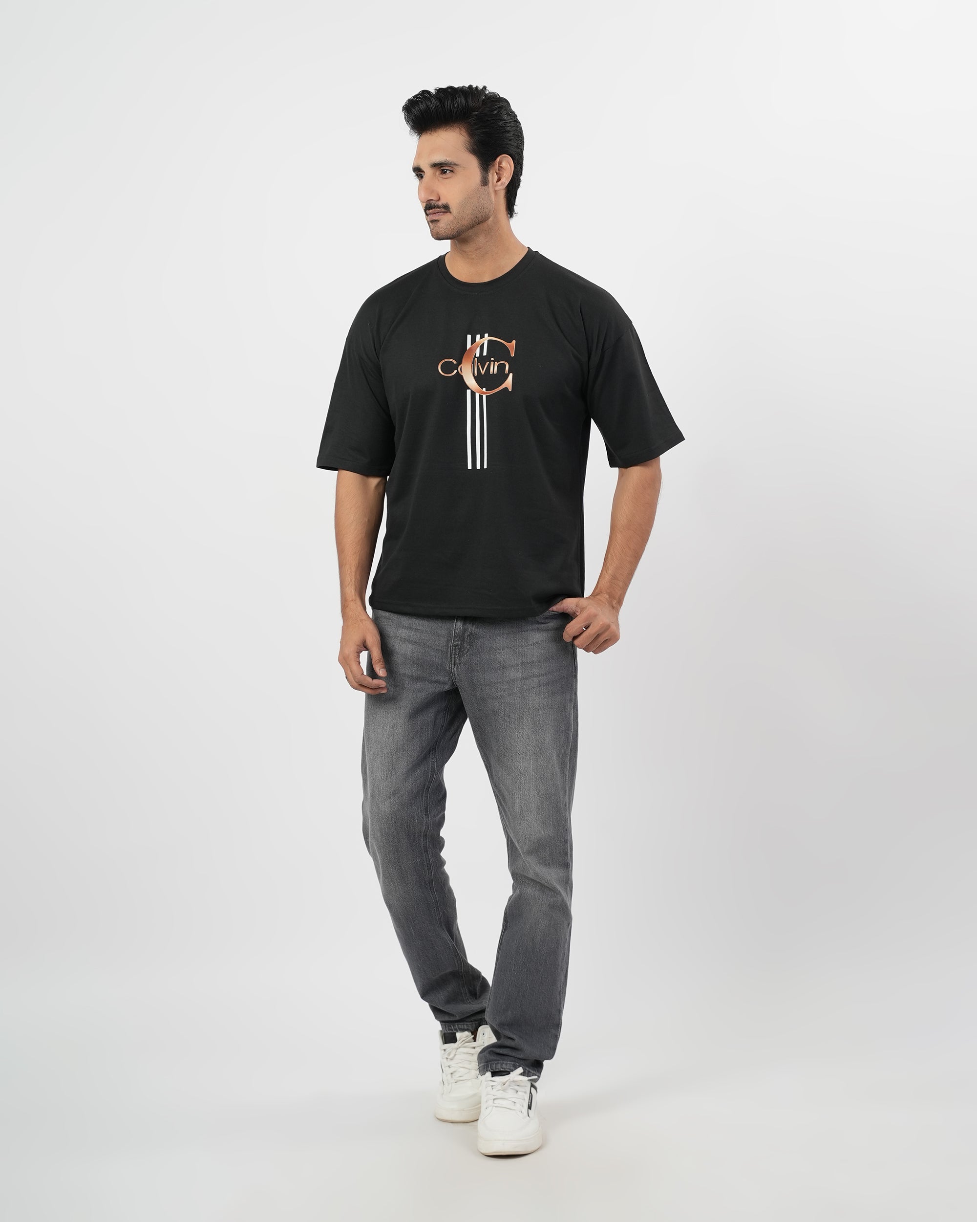 Men's Printed Drop Shoulder T-Shirt
