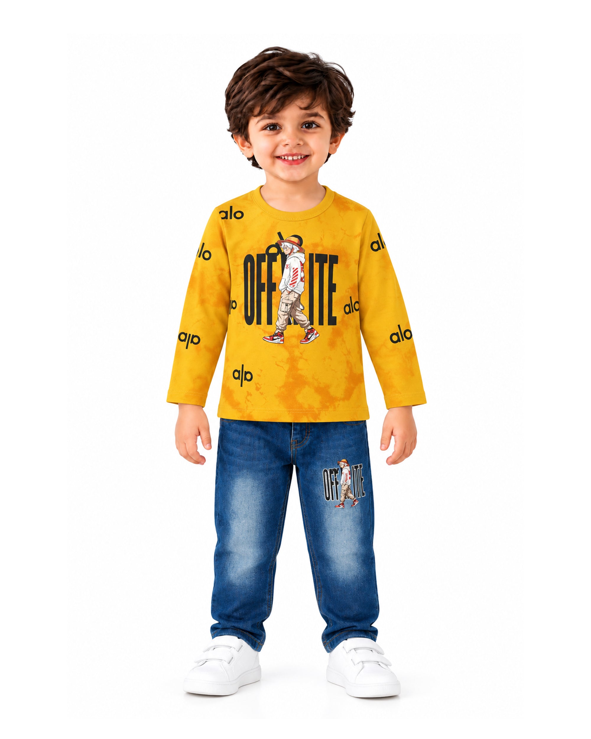 Valuables Boys Printed Full Sleeves Suit