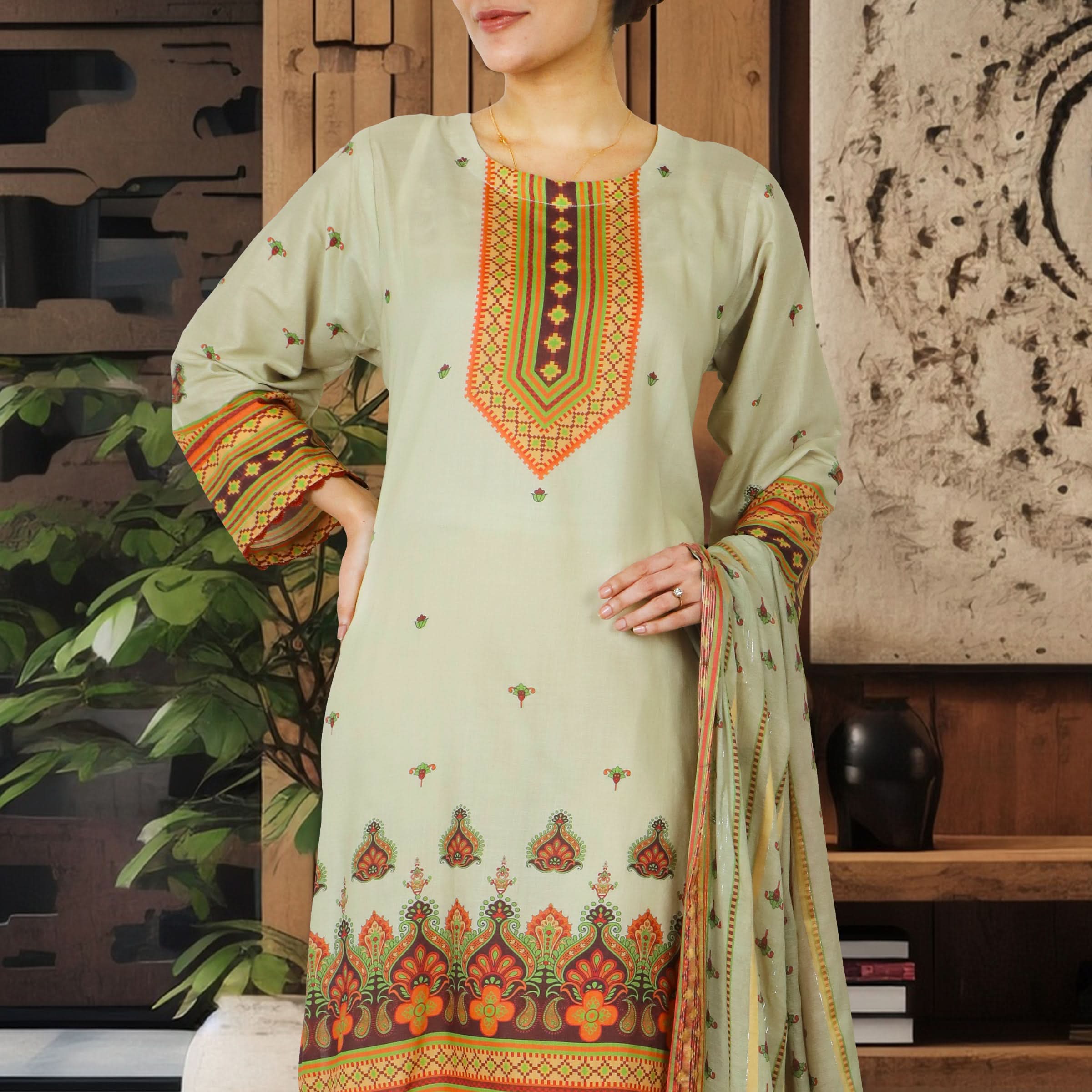 Valuable Cotton Digital Unstitched 3Pcs Suit - 5, Women, 3Pcs Shalwar Suit, Chase Value, Chase Value