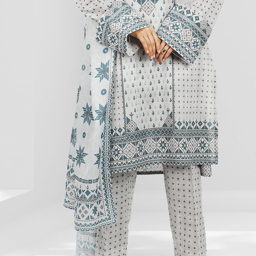 Eminent Printed Digital Lawn Unstitched 3Pcs Suit - ES24LP3P25, Women, Unstitched Kurti, Eminent, Chase Value