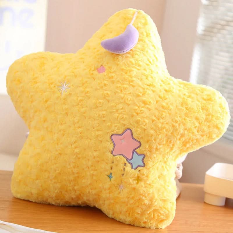 Star Fleece Filled Cushion - Yellow, Cushions & Pillows, Chase Value, Chase Value