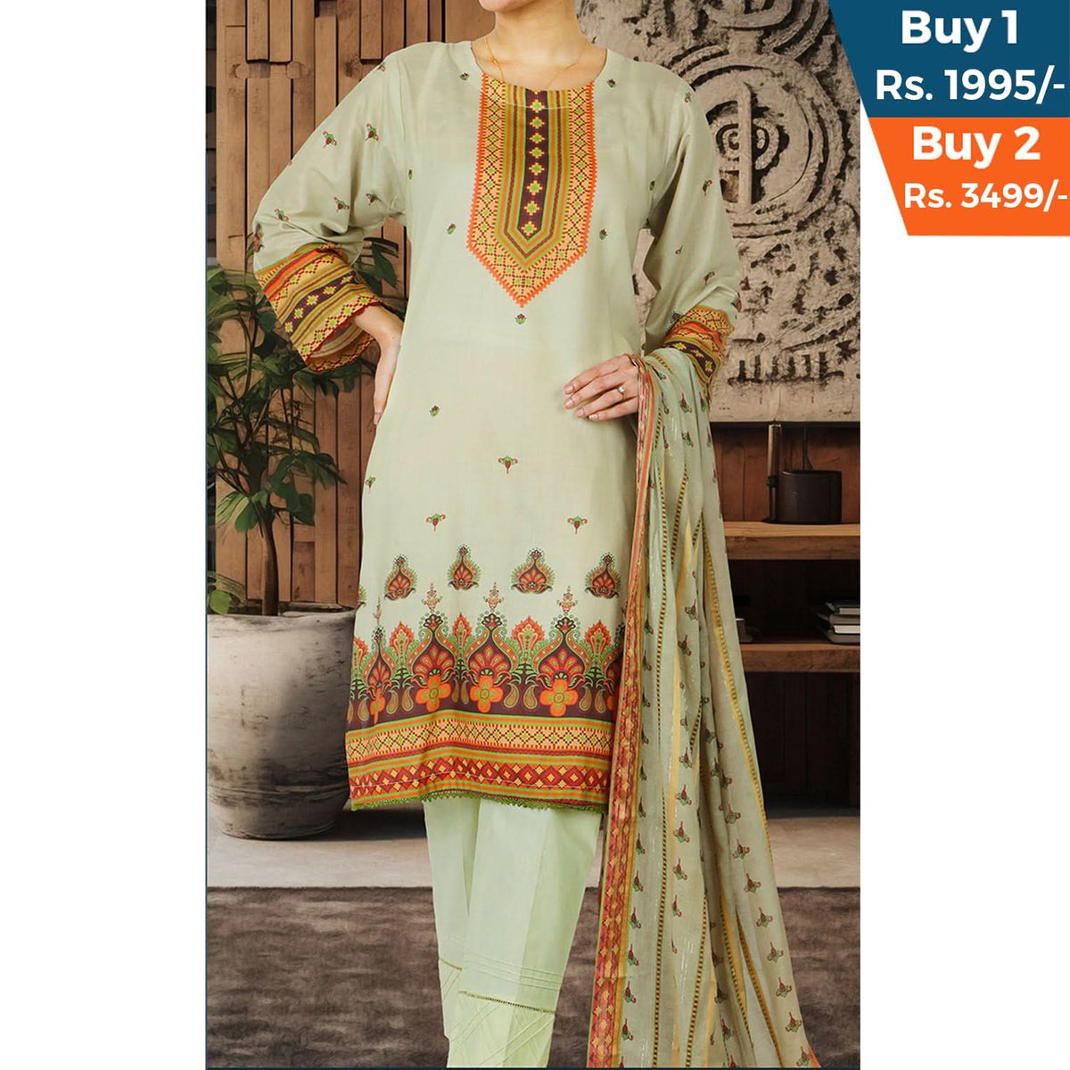 Valuable Cotton Digital Unstitched 3Pcs Suit - 5, Women, 3Pcs Shalwar Suit, Chase Value, Chase Value