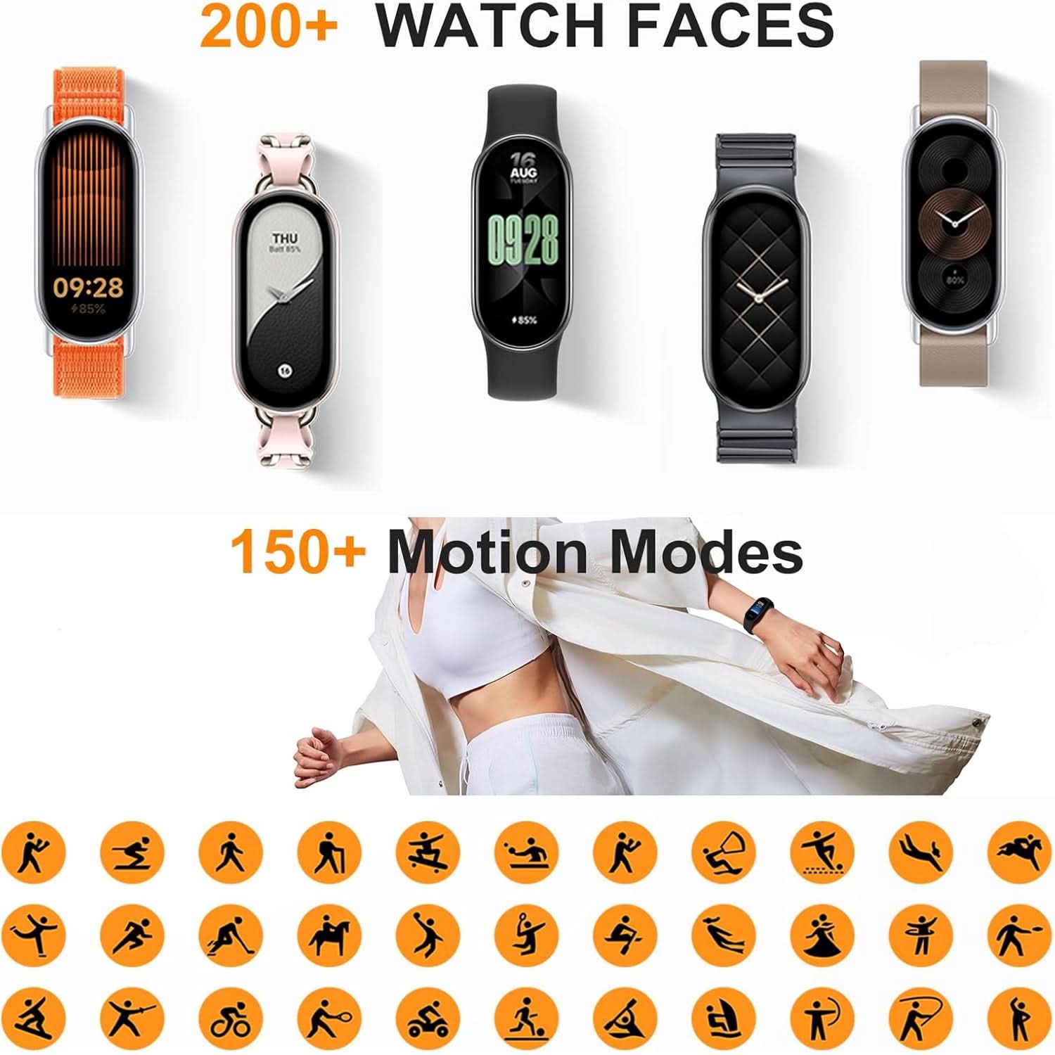 Smart Watch M8 Band - Black, Smart Watches, Chase Value, Chase Value
