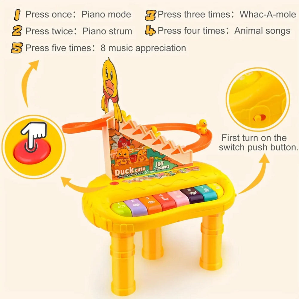 Battery Operated Musical Keyboard, Little Duck Climbing Stairs Musical Instrument Toys, Musical Toys, Chase Value, Chase Value