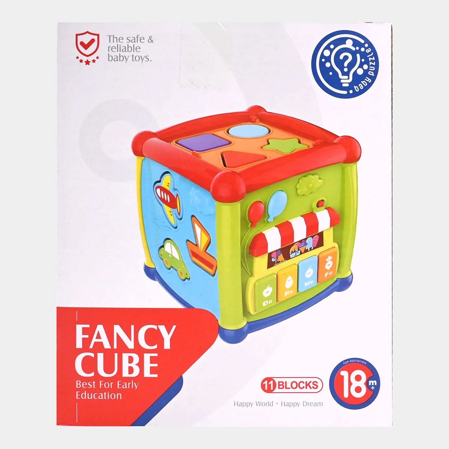 Huanger Fancy Cube With Light & Music - Multi Color, Musical Toys, Chase Value, Chase Value