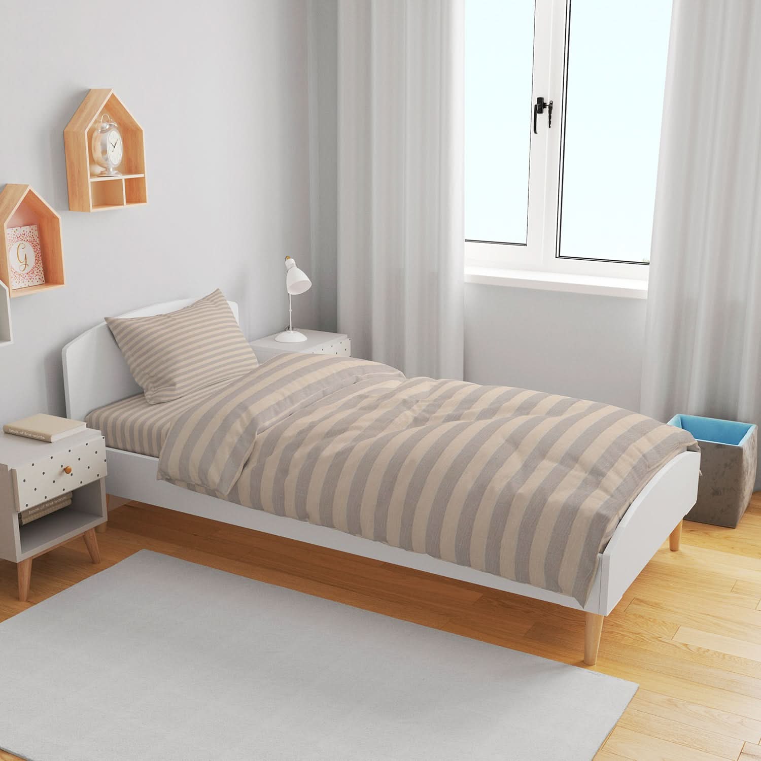Single Bedsheet 2pcs - N32, Single Size Bed Sheet, Chase Value, Chase Value