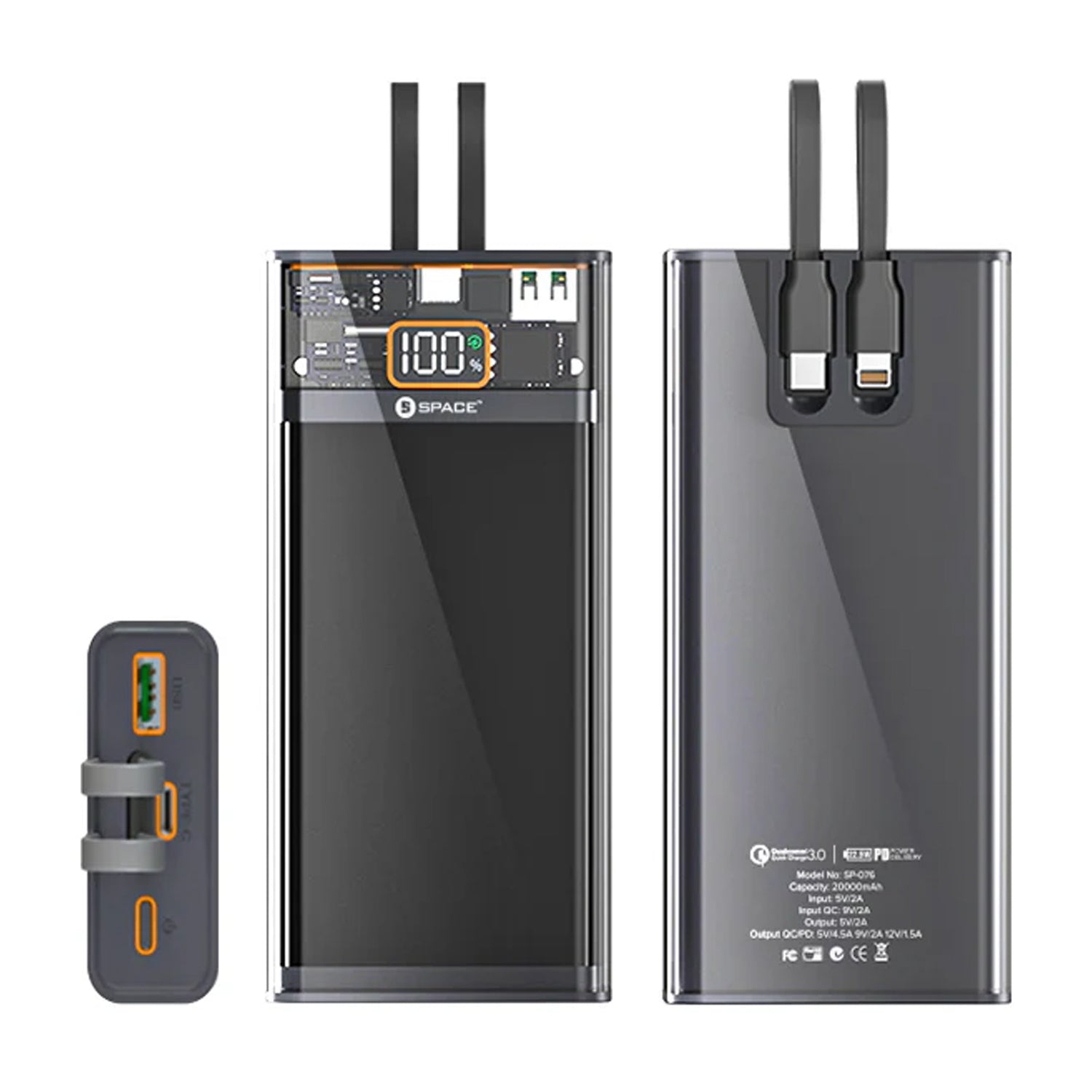 Space SP076 20000mAh Power Bank, Power Bank, Space, Chase Value