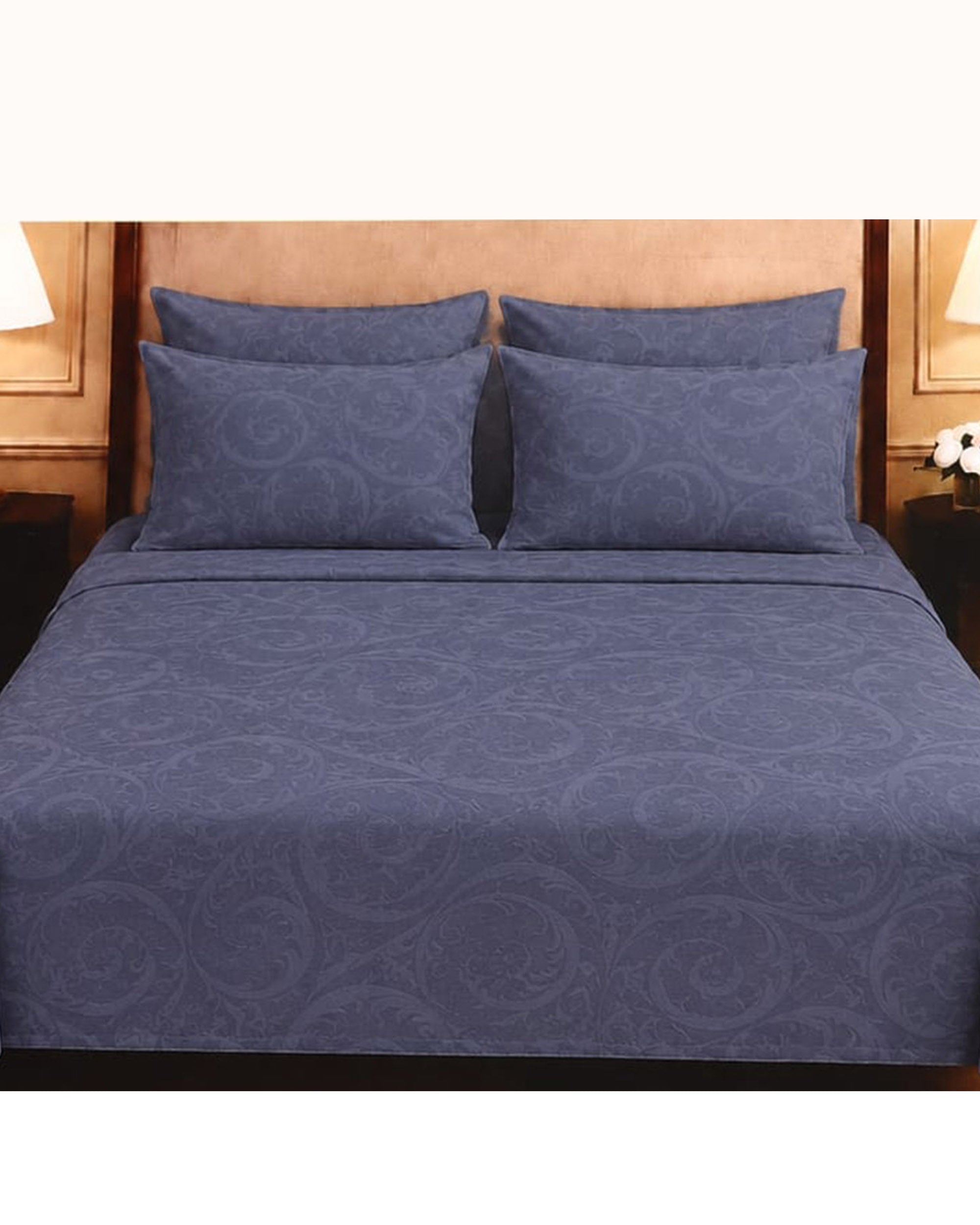 Valuables Embossed Double Bedsheet - 92 × 96