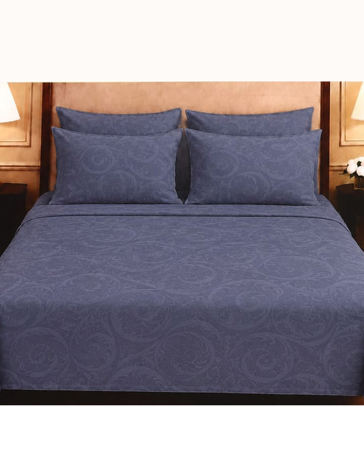 Valuables Embossed Double Bedsheet - 92 × 96
