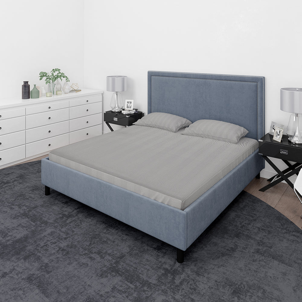 Eminent King Size Cotton Bed Sheet Stripes - Grey, King Size Bed Sheet, Eminent, Chase Value