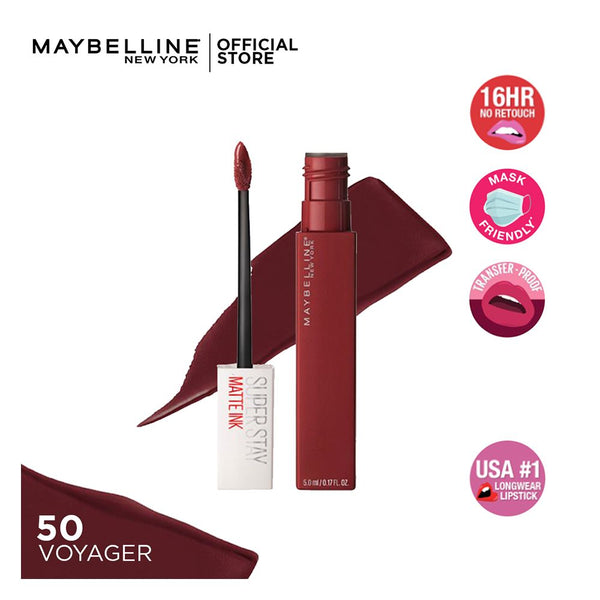 Maybelline New York Superstay Matte Ink Lipstick, 50 Voyager, Lip Gloss And Balm, Maybelline, Chase Value