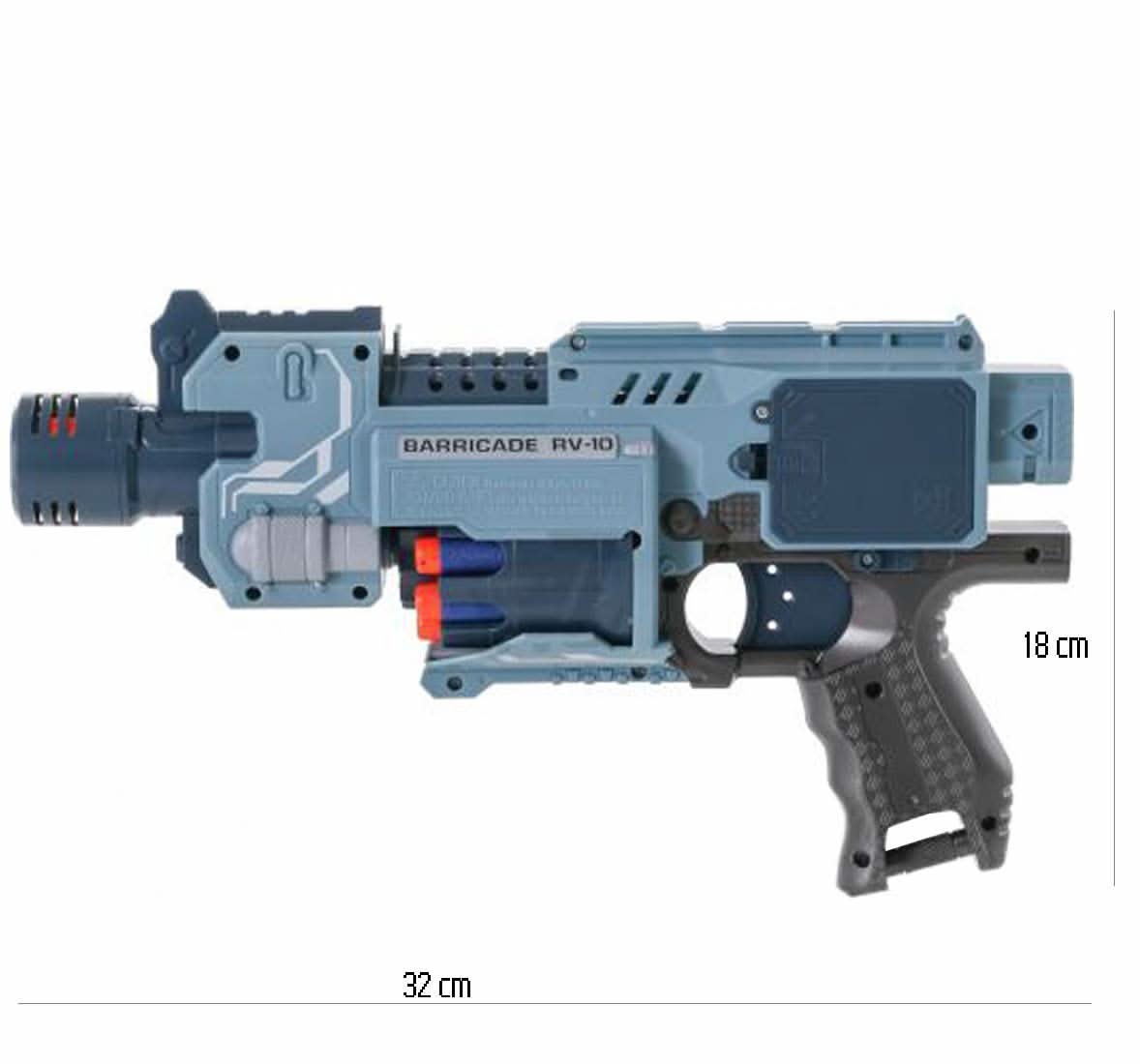 Blaze Soft Gun – Foam Dart Blaster for Kids - Steel Blue, Weapon Toys, Chase Value, Chase Value