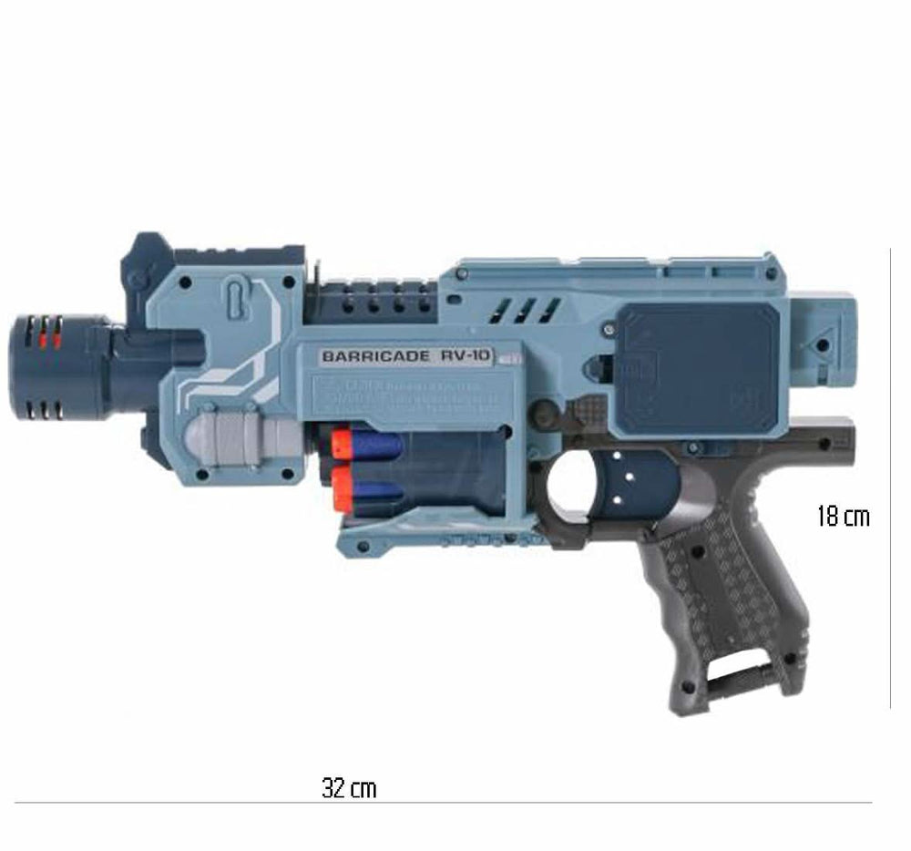 Blaze Soft Gun – Foam Dart Blaster for Kids - Steel Blue, Weapon Toys, Chase Value, Chase Value