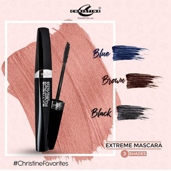 Christine Waterproof Extreme Mascara - Brown, Mascara, Christine, Chase Value