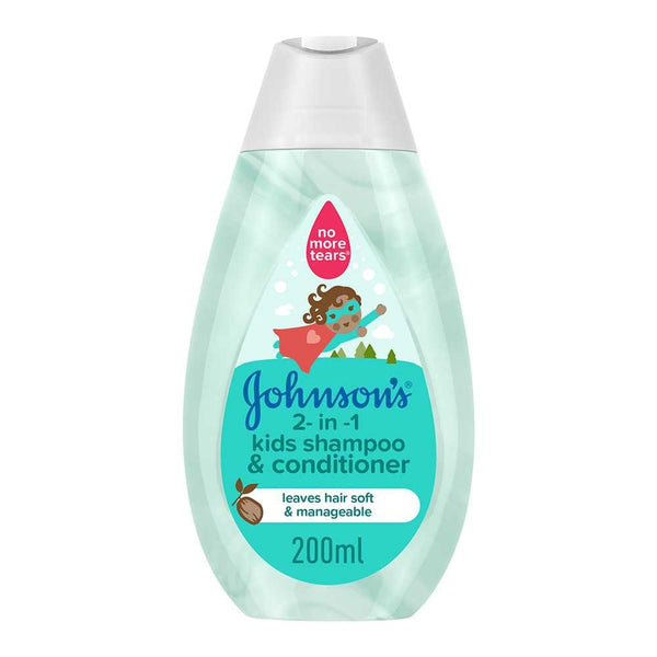 Johnson's 2-In-1 Kids Shampoo & Conditioner, 200ml, Bath Accessories, Johnson's, Chase Value