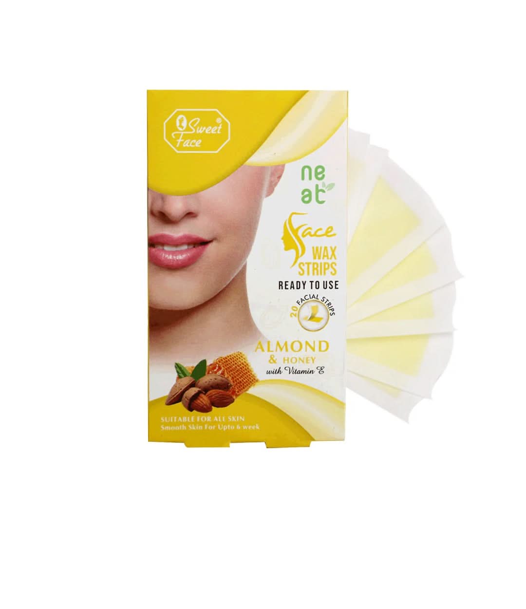 Sweet Face Face Wax Strips 20 Pcs, Hair Removal, Sweet Face, Chase Value
