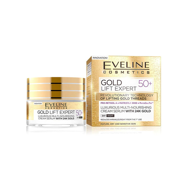 Eveline Cosmetics Gold Lift Expert Day And Night Cream 50+ - 50ml, Creams & Lotions, Eveline, Chase Value