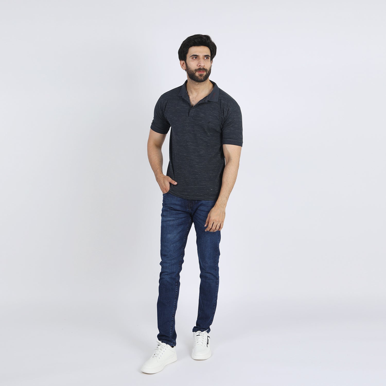Men's Half Sleeves Polo T-Shirt - Black, Men's T-Shirts & Polos, Chase Value, Chase Value