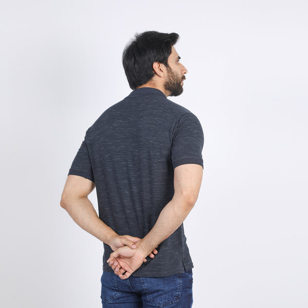 Men's Half Sleeves Polo T-Shirt - Black