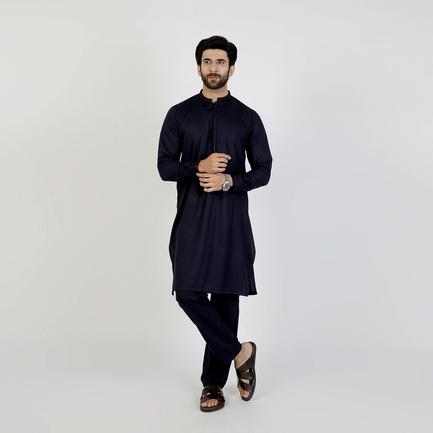 Eminent Men's Kurta Pajama Fancy Suit - Navy Blue, Men's Shalwar Kameez, Eminent, Chase Value