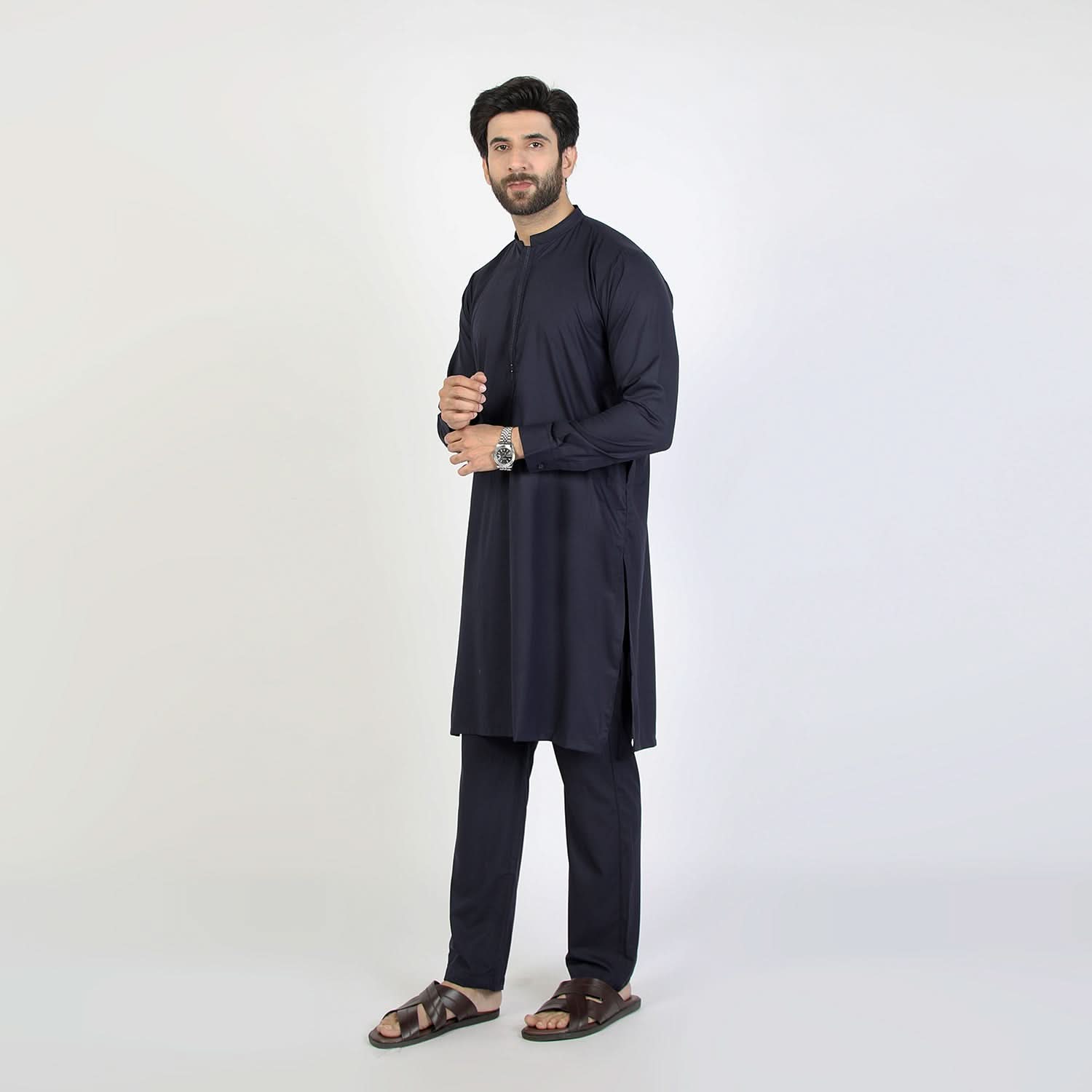 Eminent Men's Kurta Pajama Fancy Suit - Navy Blue, Men's Shalwar Kameez, Eminent, Chase Value
