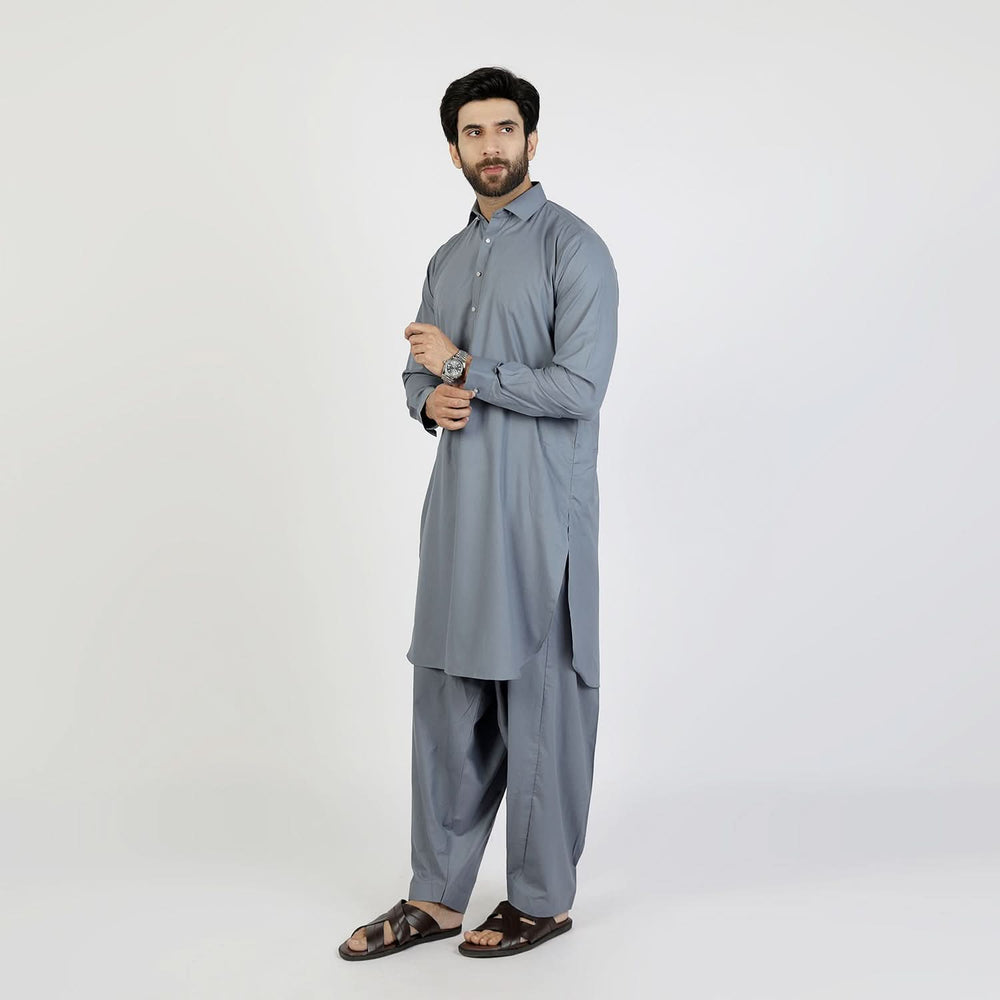 Eminent Men's Kameez Shalwar Plain Suit - Dark Grey, Men's Shalwar Kameez, Eminent, Chase Value