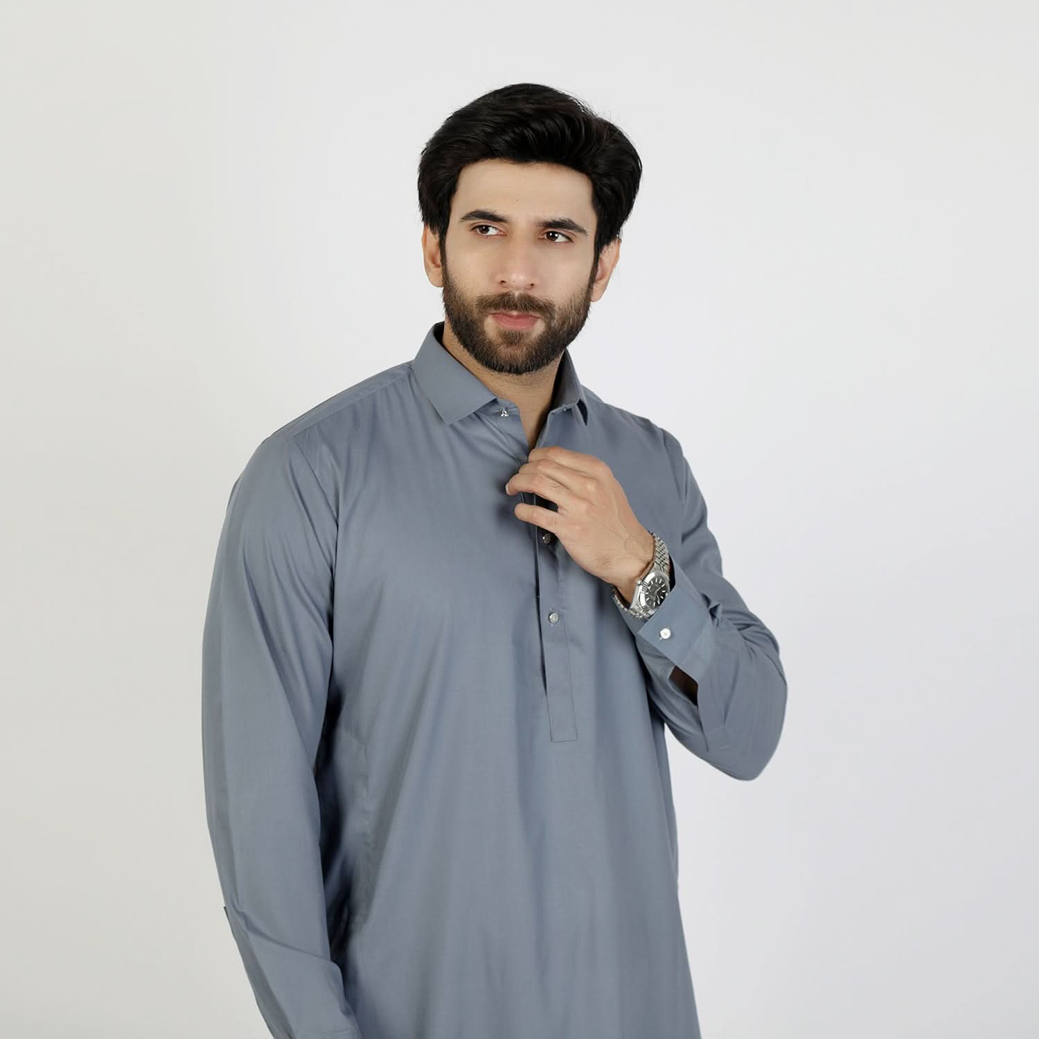 Eminent Men's Kameez Shalwar Plain Suit - Dark Grey, Men's Shalwar Kameez, Eminent, Chase Value