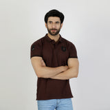 Men's Half Sleeves T-Shirt - Dark Brown, Men's T-Shirts & Polos, Chase Value, Chase Value