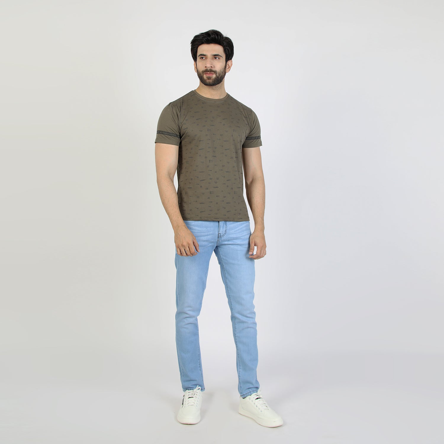 Eminent Men's Round Neck Half Sleeves T-Shirt  - Olive, Men's T-Shirts & Polos, Eminent, Chase Value