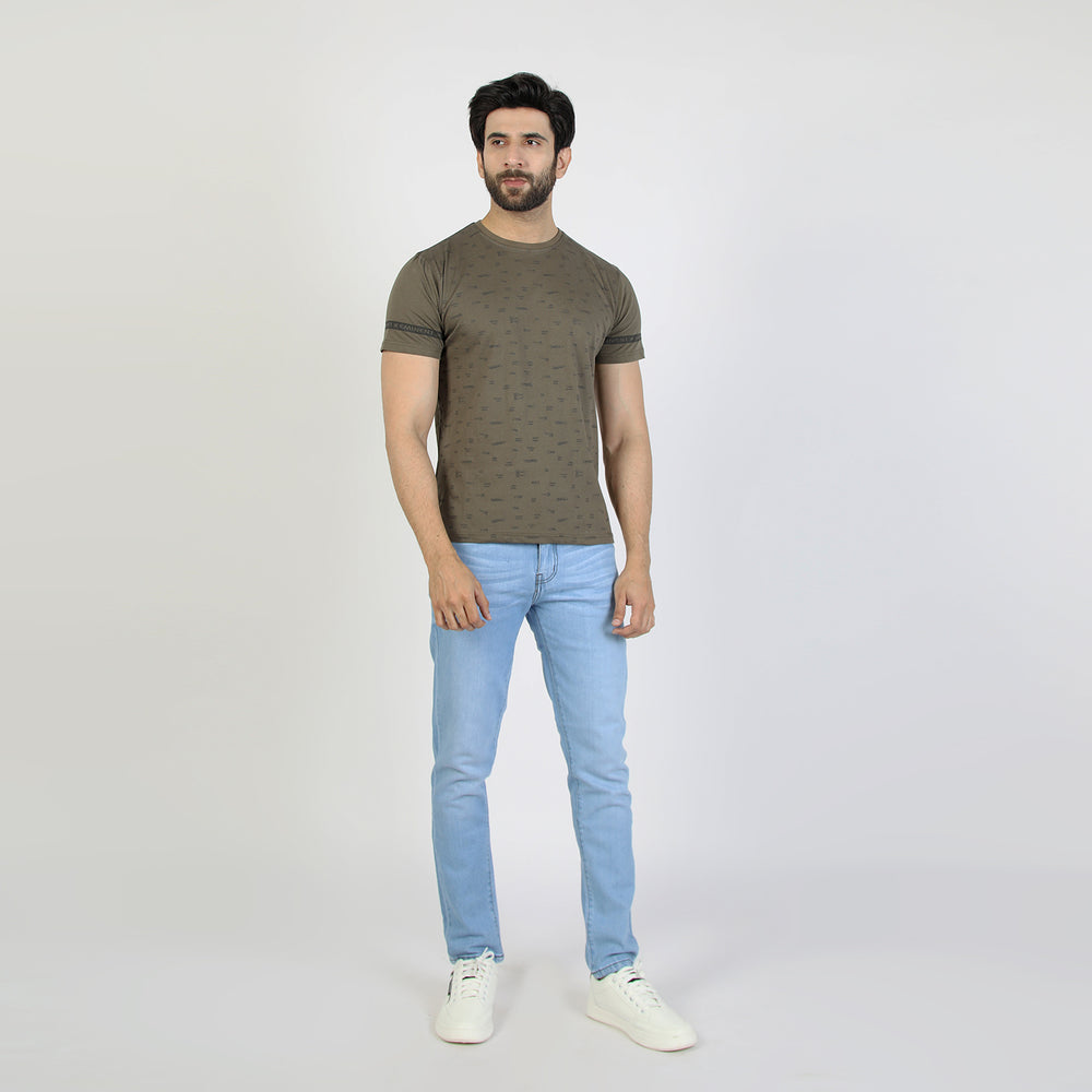 Eminent Men's Round Neck Half Sleeves T-Shirt  - Olive, Men's T-Shirts & Polos, Eminent, Chase Value