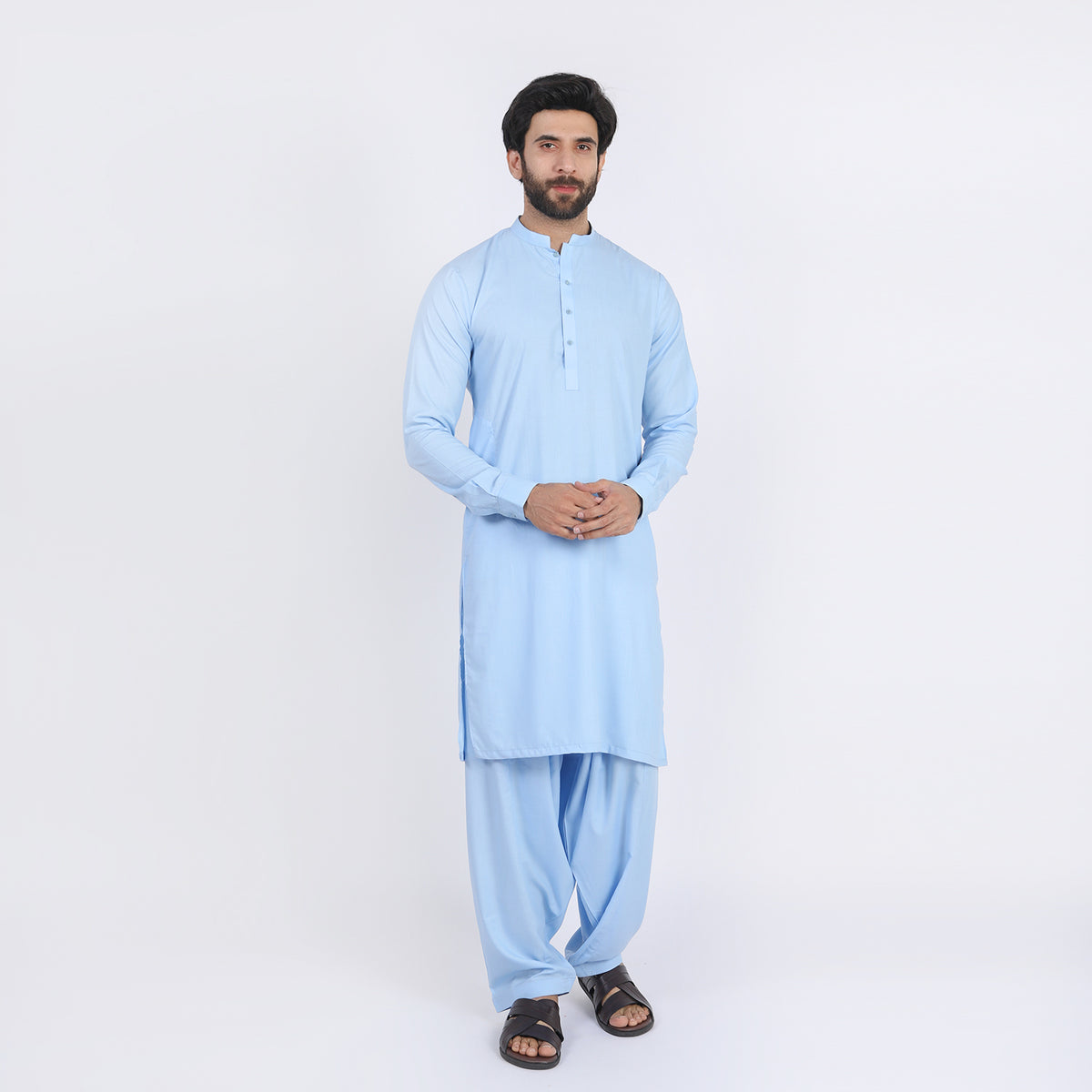 Valuable Men's Slim Fit Shalwar Suit - Sky Blue, Men's Shalwar Kameez, Chase Value, Chase Value