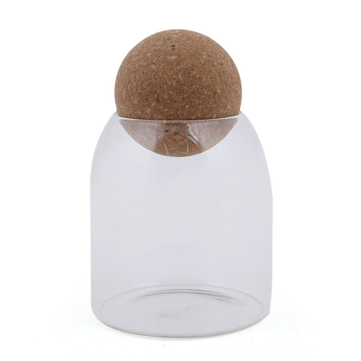 Glass Jar With Fiber Ball Lid Small O1 - White, Storage Boxes, Chase Value, Chase Value